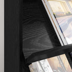 Magazine Rack Black Oak 70 x 41 x 156 cm Engineered Wood