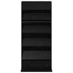 Magazine Rack Black Oak 70 x 41 x 156 cm Engineered Wood