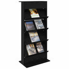 Magazine Rack Black Oak 70 x 41 x 156 cm Engineered Wood