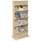 Magazine Rack Sonoma Oak 70 x 41 x 156 cm Engineered Wood