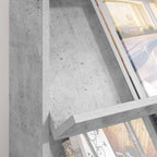 Magazine Rack Concrete Grey 70 x 41 x 156 cm Engineered Wood