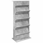 Magazine Rack Concrete Grey 70 x 41 x 156 cm Engineered Wood