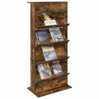 Magazine Rack Smoked Oak 70 x 41 x 156 cm Engineered Wood