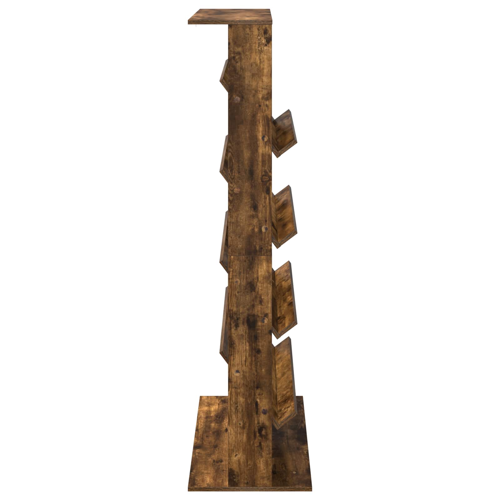 Magazine Rack Smoked Oak 70 x 41 x 156 cm Engineered Wood