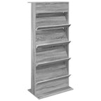Magazine Rack Grey Sonoma 70 x 41 x 156 cm Engineered Wood