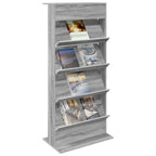 Magazine Rack Grey Sonoma 70 x 41 x 156 cm Engineered Wood