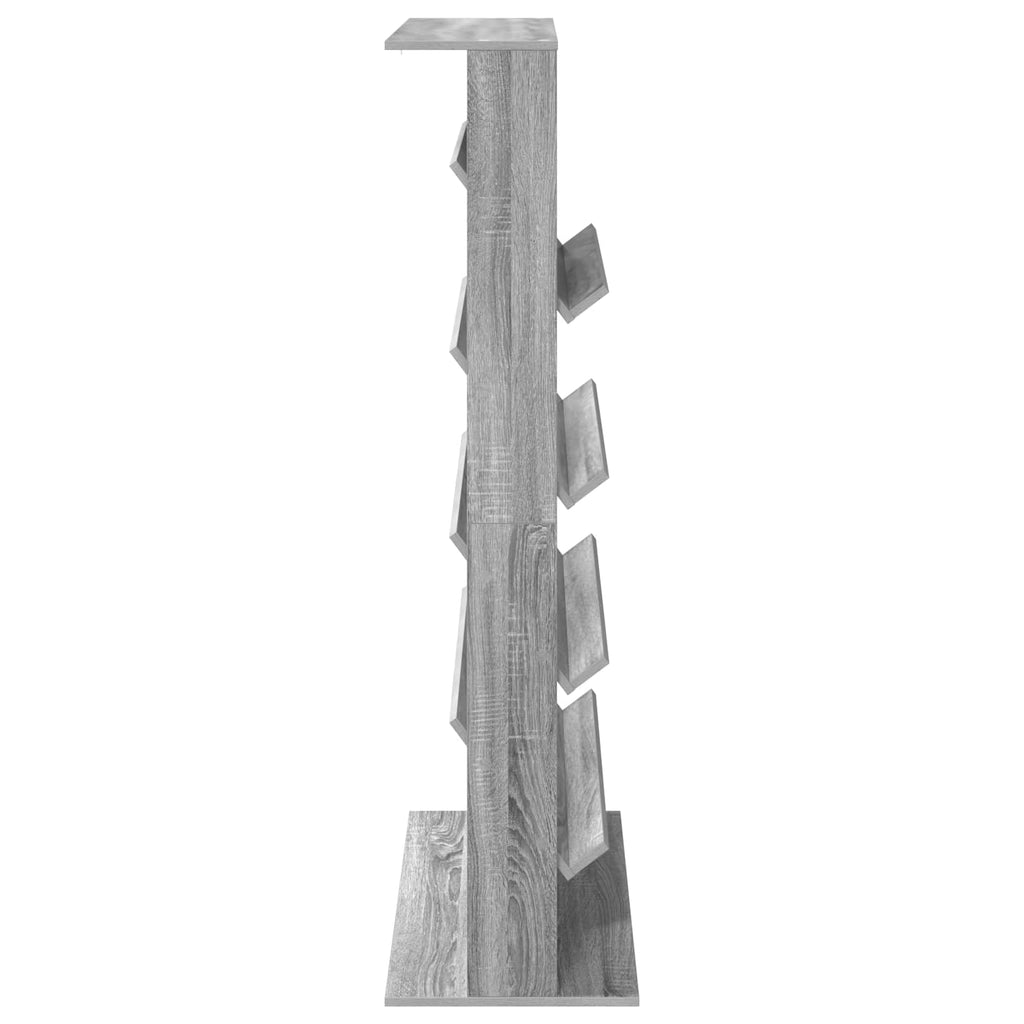 Magazine Rack Grey Sonoma 70 x 41 x 156 cm Engineered Wood