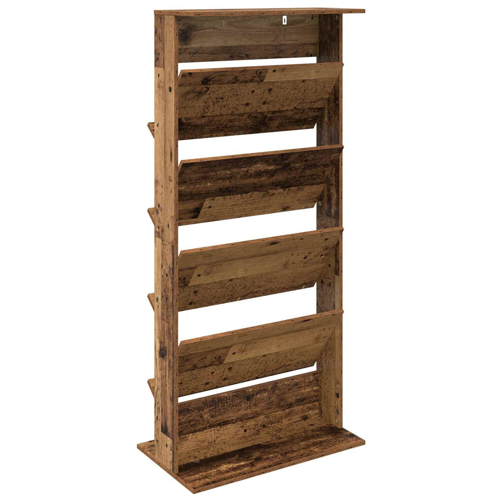 Magazine Rack Old Wood 70 x 41 x 156 cm Engineered Wood