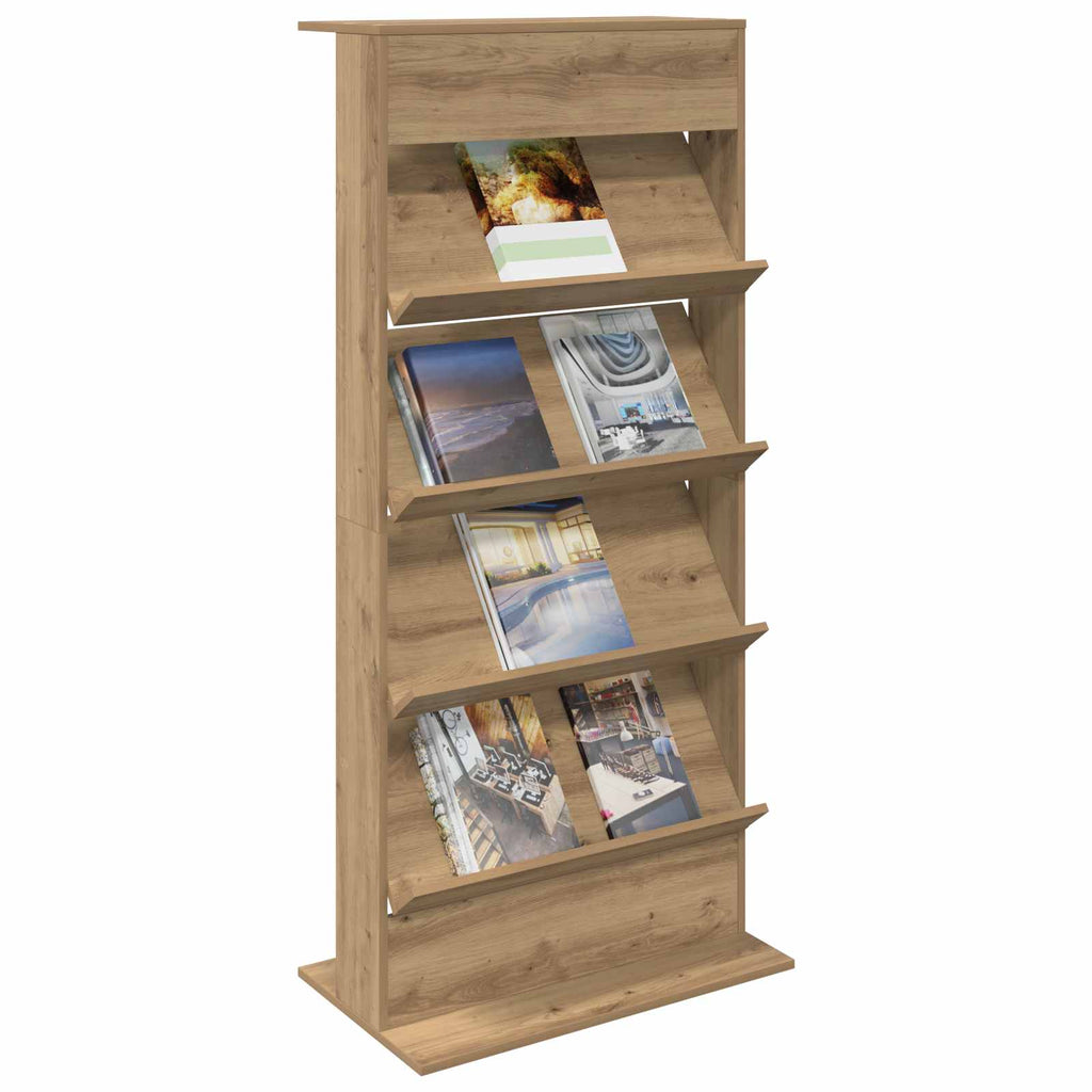 Magazine Rack Artisan Oak 70 x 41 x 156 cm Engineered Wood