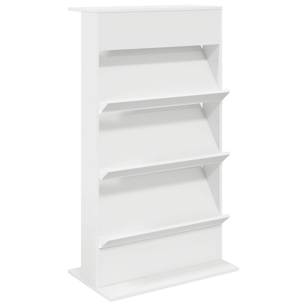 Magazine Rack with Shelf White 70 x 41 x 126 cm Engineered Wood