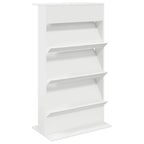 Magazine Rack with Shelf White 70 x 41 x 126 cm Engineered Wood