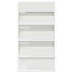 Magazine Rack with Shelf White 70 x 41 x 126 cm Engineered Wood