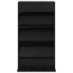 Magazine Rack Black Oak 70 x 41 x 126 cm Engineered Wood