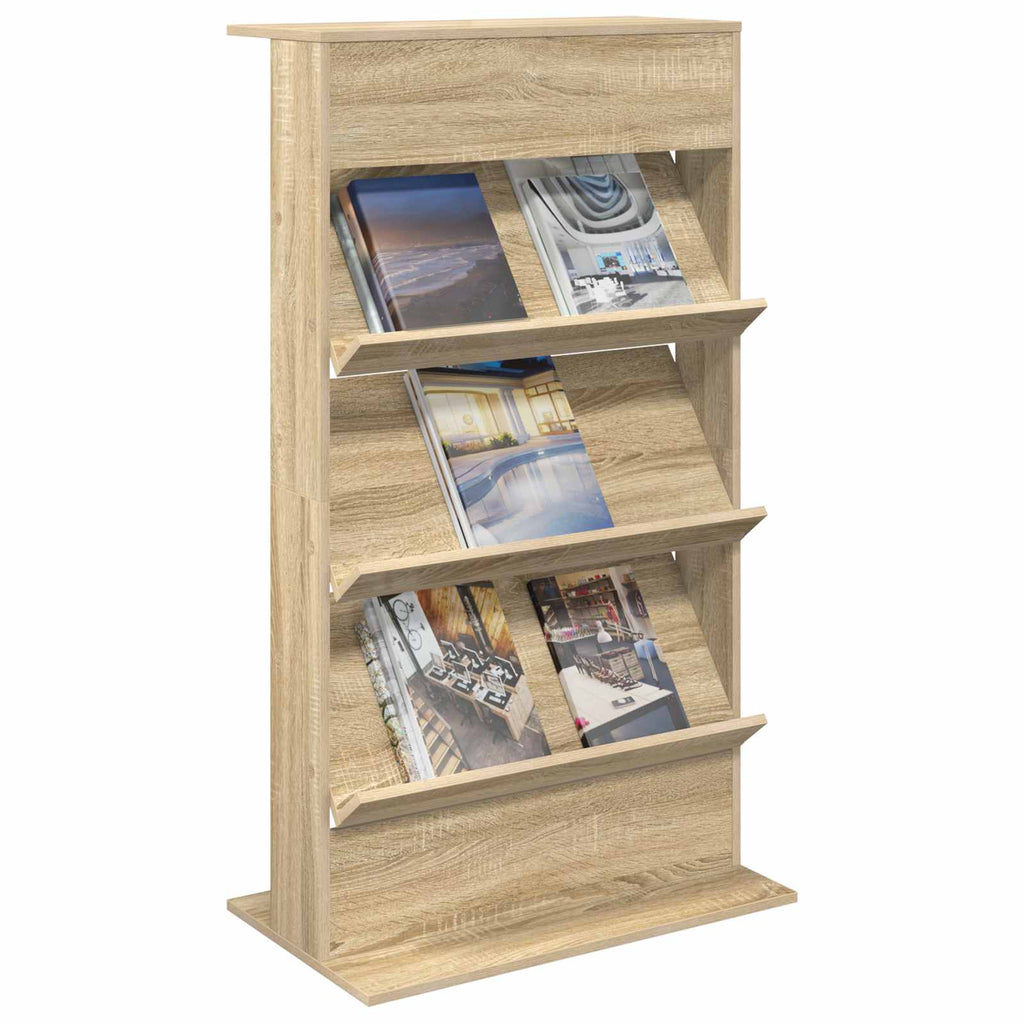 Magazine Rack Sonoma Oak 70 x 41 x 126 cm Engineered Wood