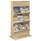 Magazine Rack Sonoma Oak 70 x 41 x 126 cm Engineered Wood
