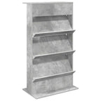 Magazine Rack Concrete Grey 70 x 41 x 126 cm Engineered Wood