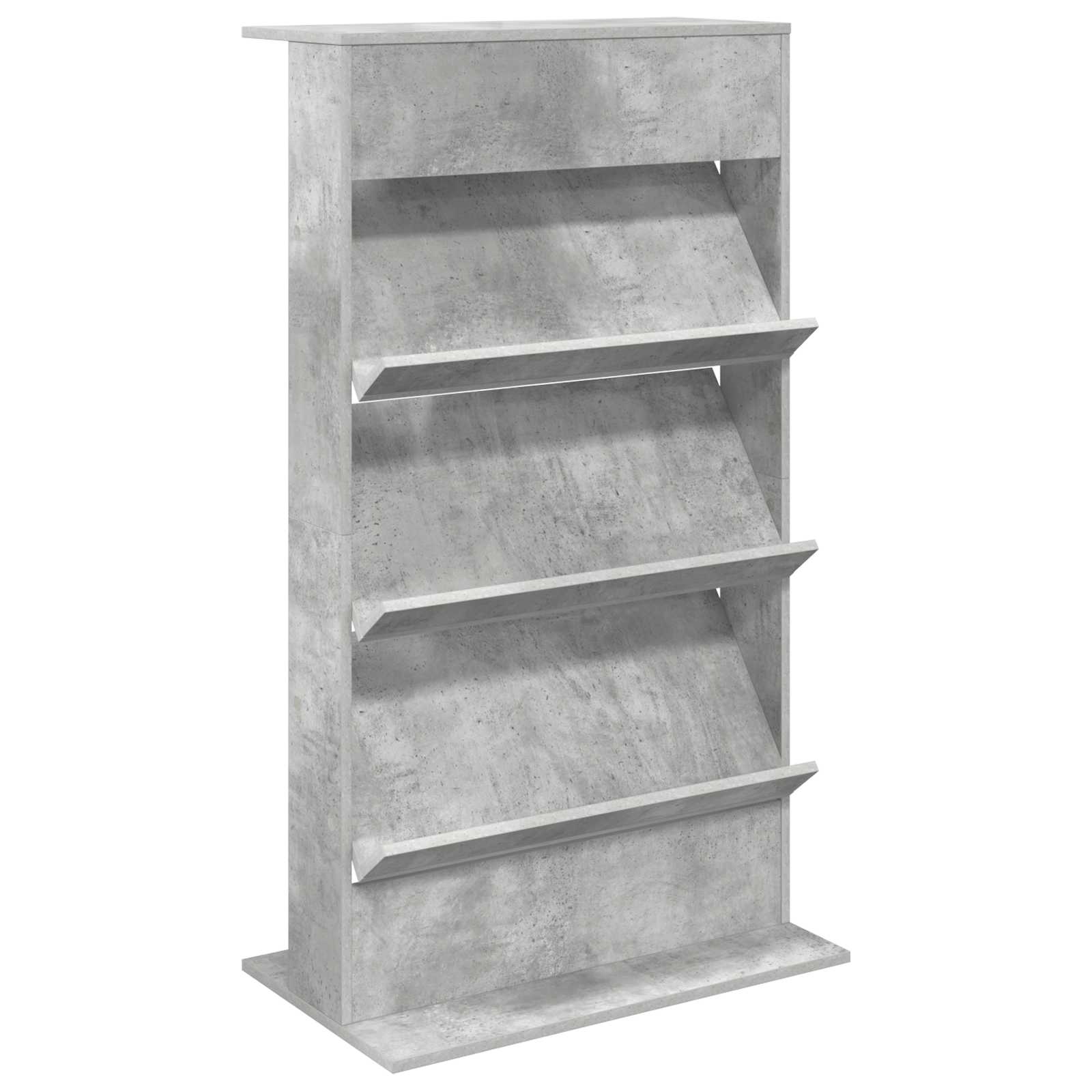 Magazine Rack Concrete Grey 70 x 41 x 126 cm Engineered Wood