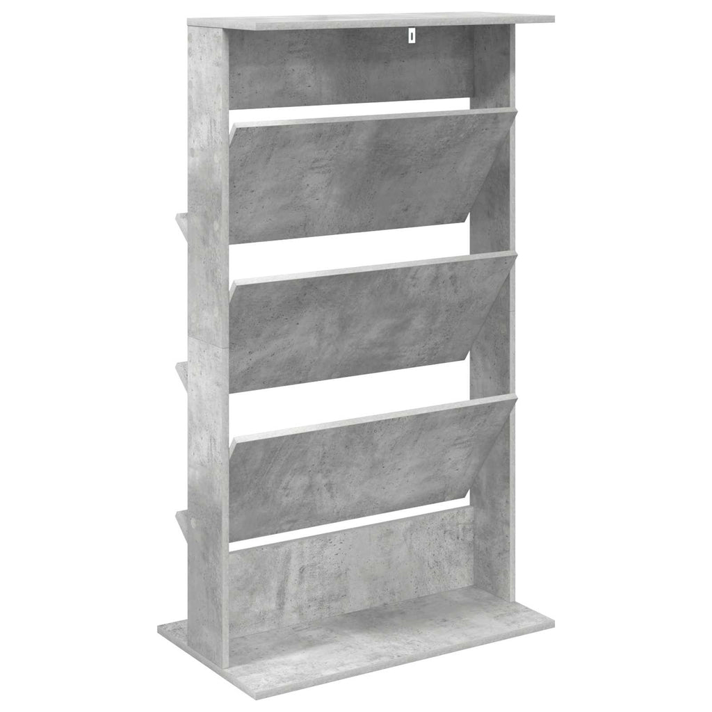 Magazine Rack Concrete Grey 70 x 41 x 126 cm Engineered Wood