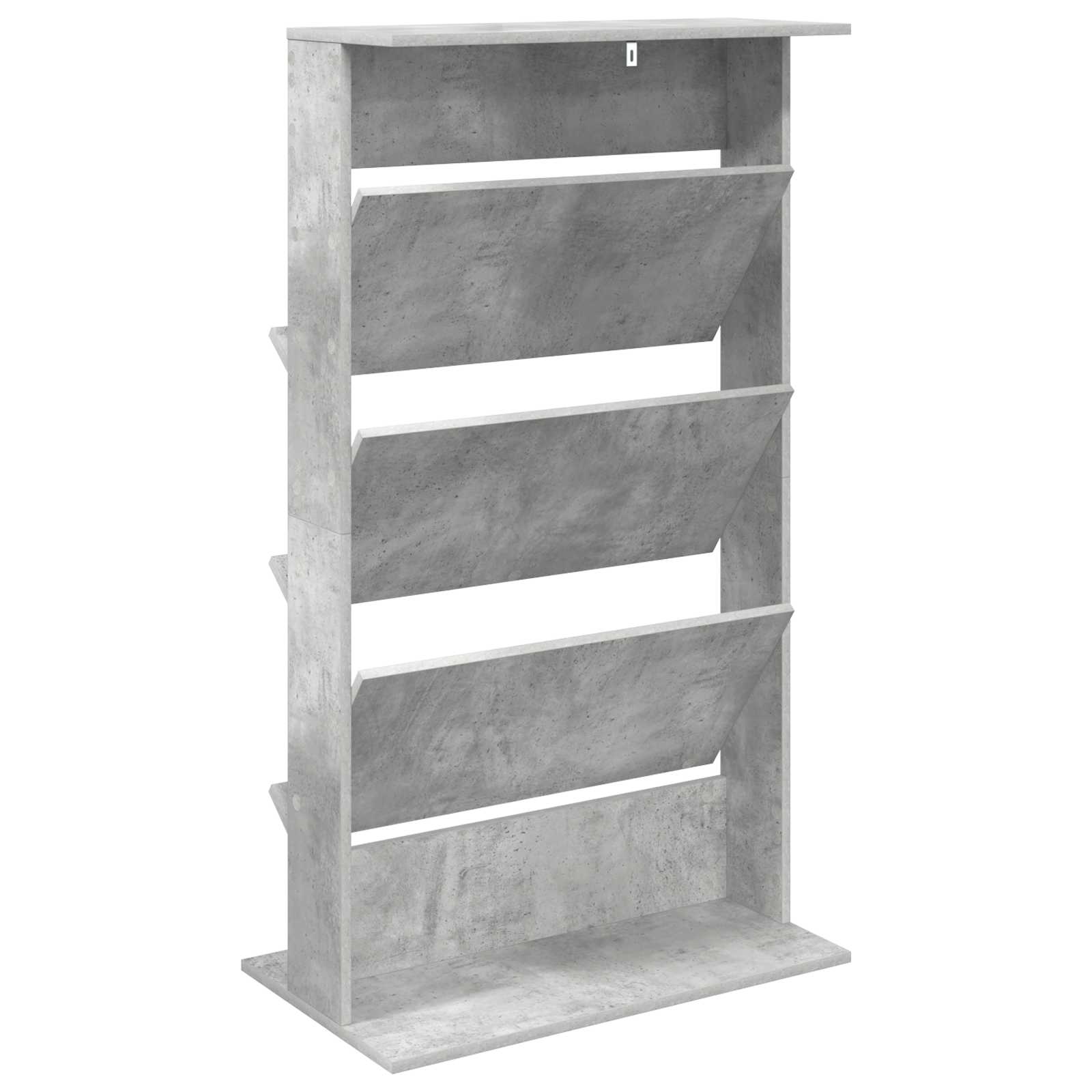 Magazine Rack Concrete Grey 70 x 41 x 126 cm Engineered Wood