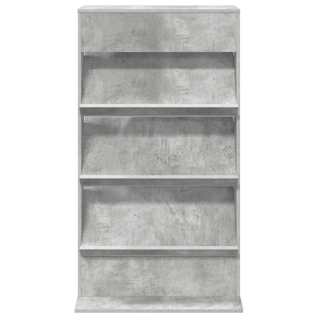 Magazine Rack Concrete Grey 70 x 41 x 126 cm Engineered Wood