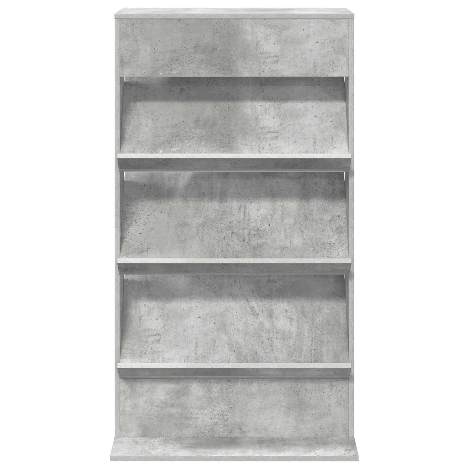 Magazine Rack Concrete Grey 70 x 41 x 126 cm Engineered Wood