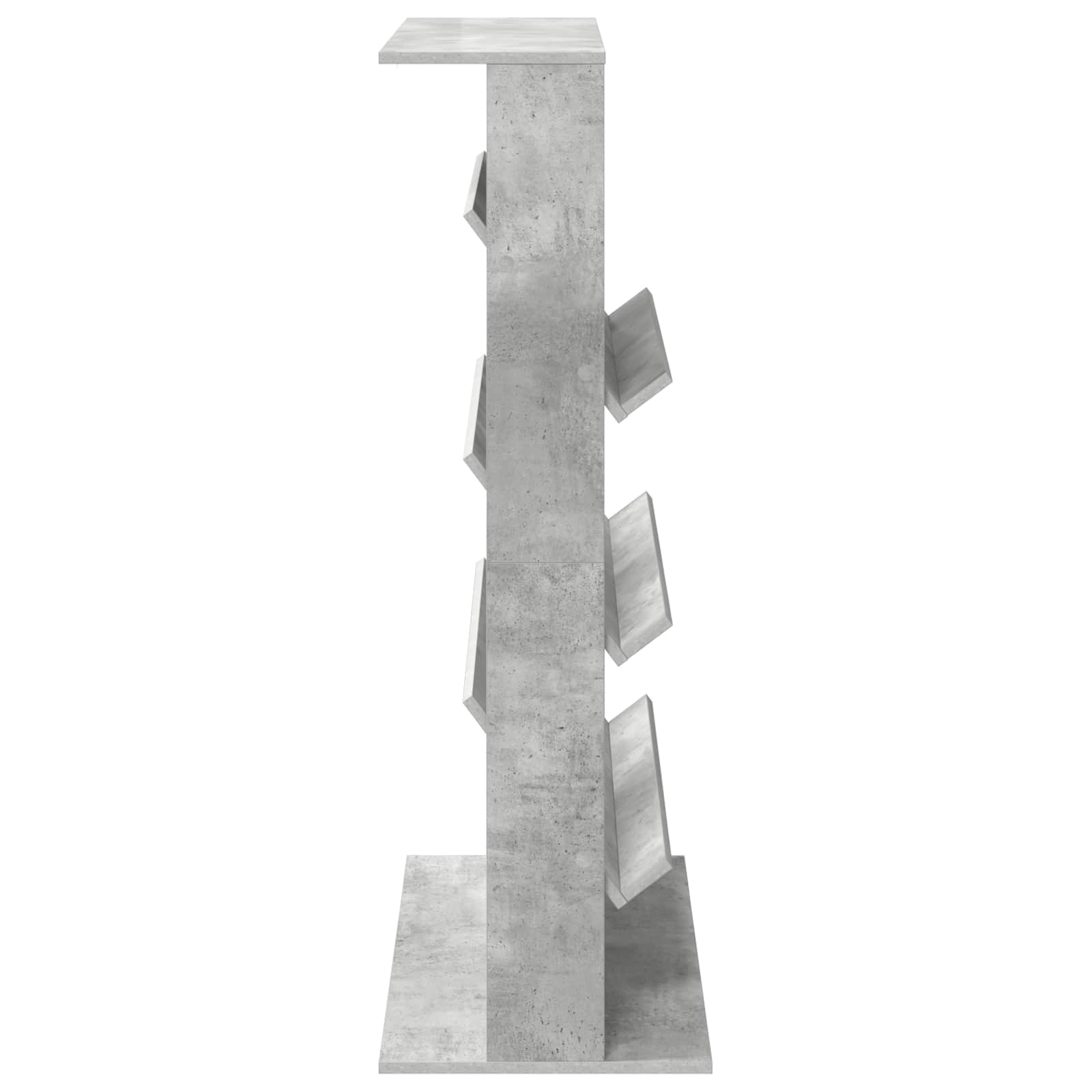 Magazine Rack Concrete Grey 70 x 41 x 126 cm Engineered Wood