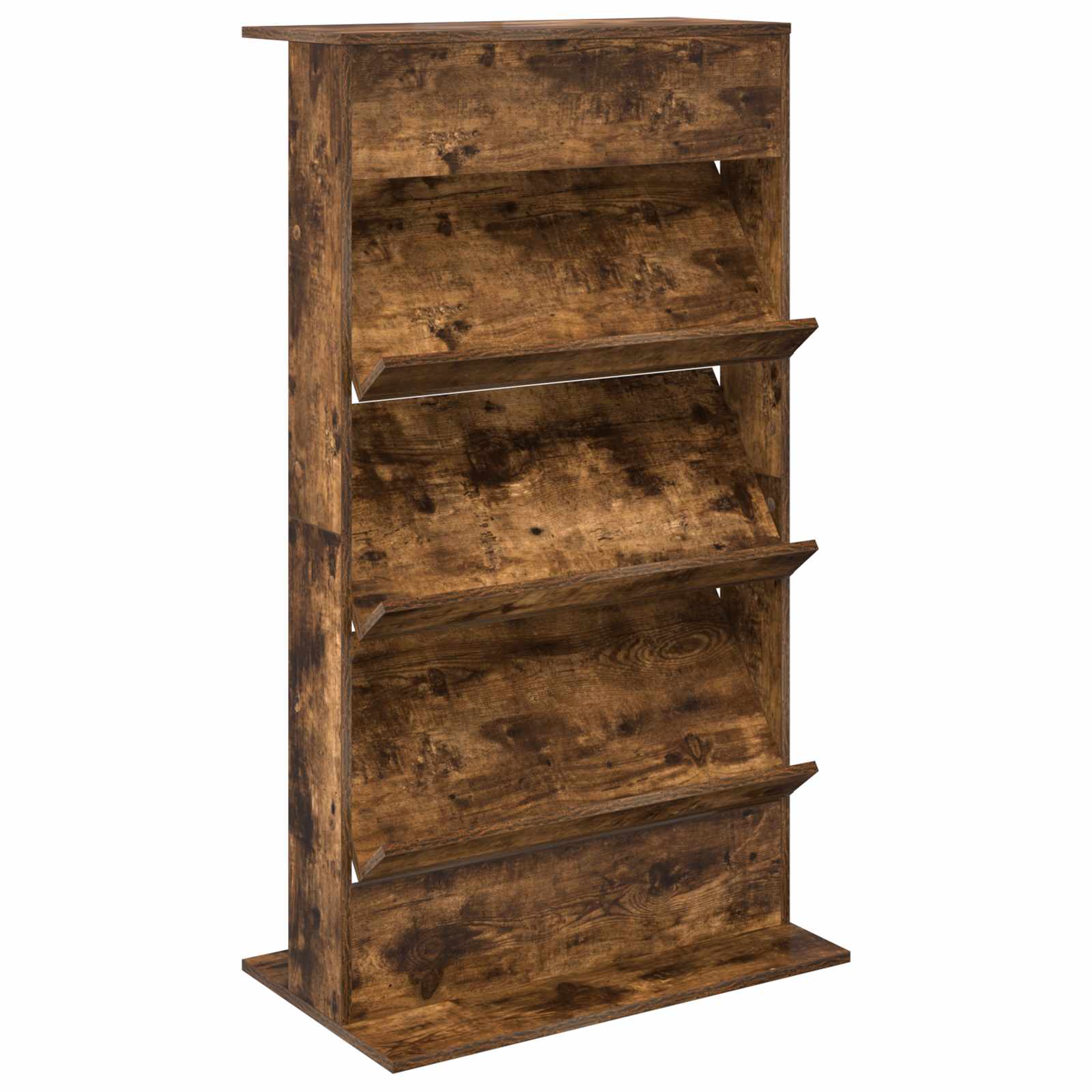 Magazine Rack Smoked Oak 70 x 41 x 126 cm Engineered Wood
