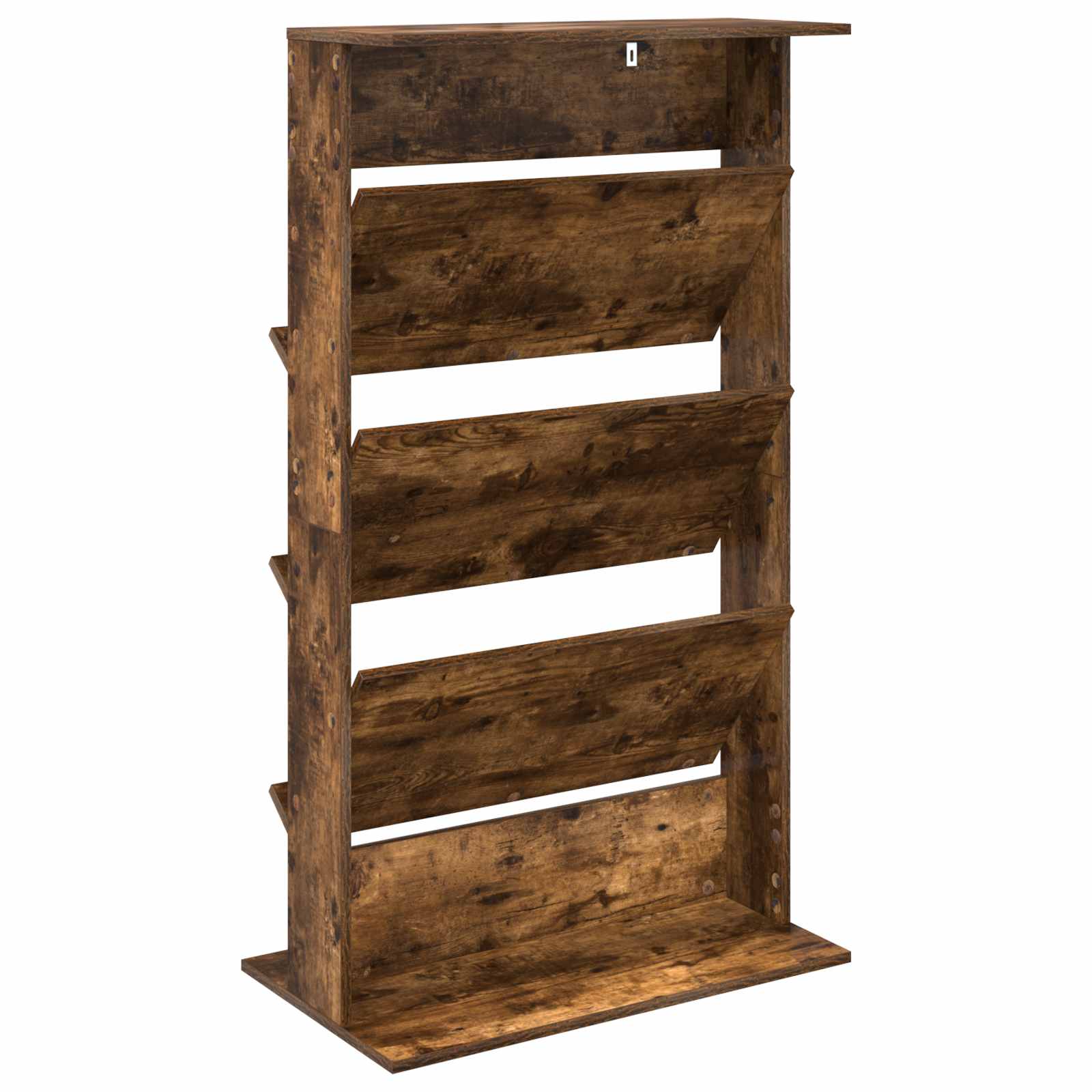 Magazine Rack Smoked Oak 70 x 41 x 126 cm Engineered Wood