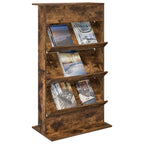 Magazine Rack Smoked Oak 70 x 41 x 126 cm Engineered Wood