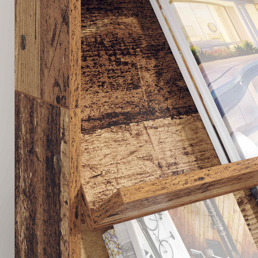 Magazine Rack Old Wood 70 x 41 x 126 cm Engineered Wood