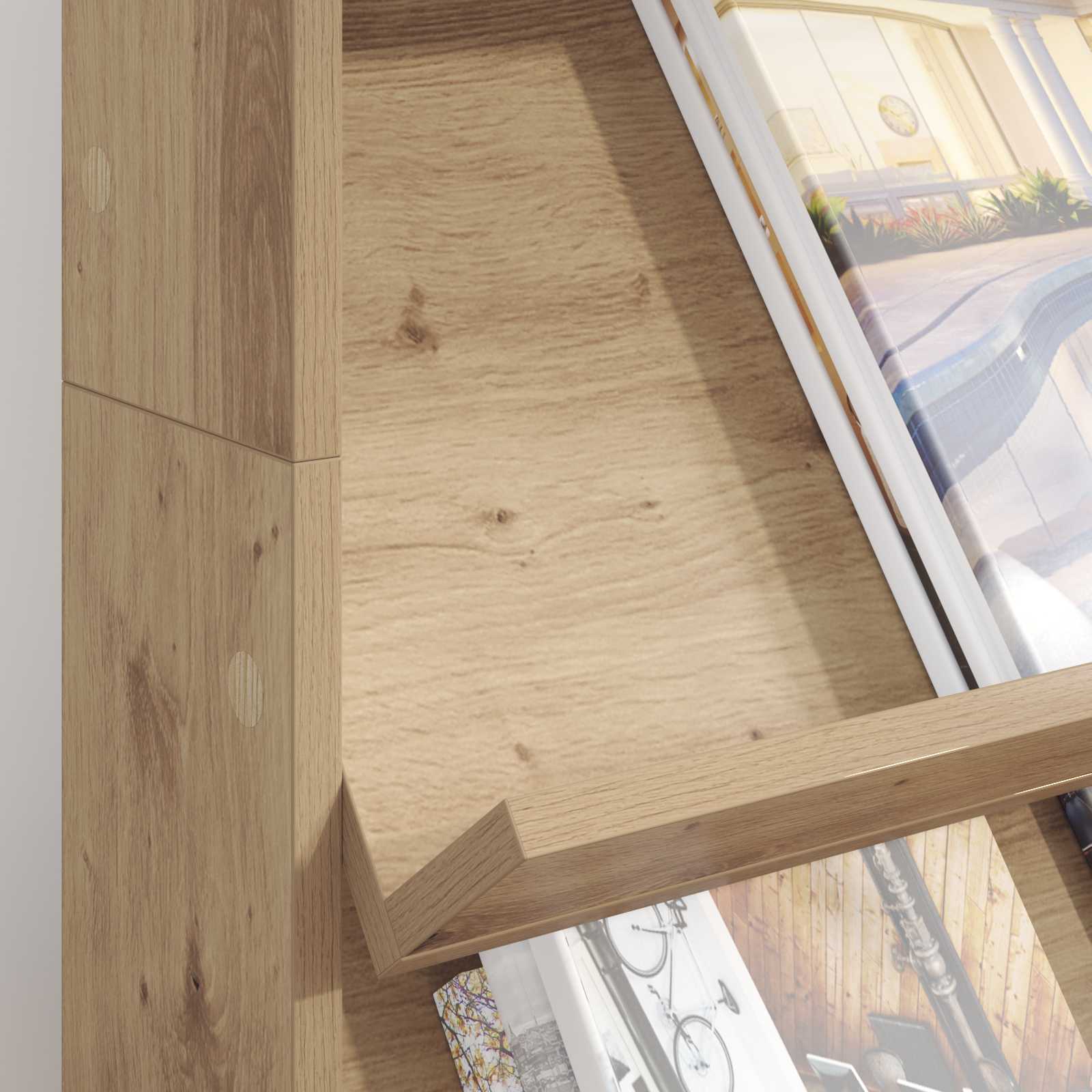 Magazine Rack Artisan Oak 70 x 41 x 126 cm Engineered Wood