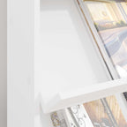 Magazine Rack with Shelf White 70 x 41 x 96 cm Engineered Wood