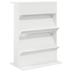 Magazine Rack with Shelf White 70 x 41 x 96 cm Engineered Wood