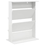 Magazine Rack with Shelf White 70 x 41 x 96 cm Engineered Wood