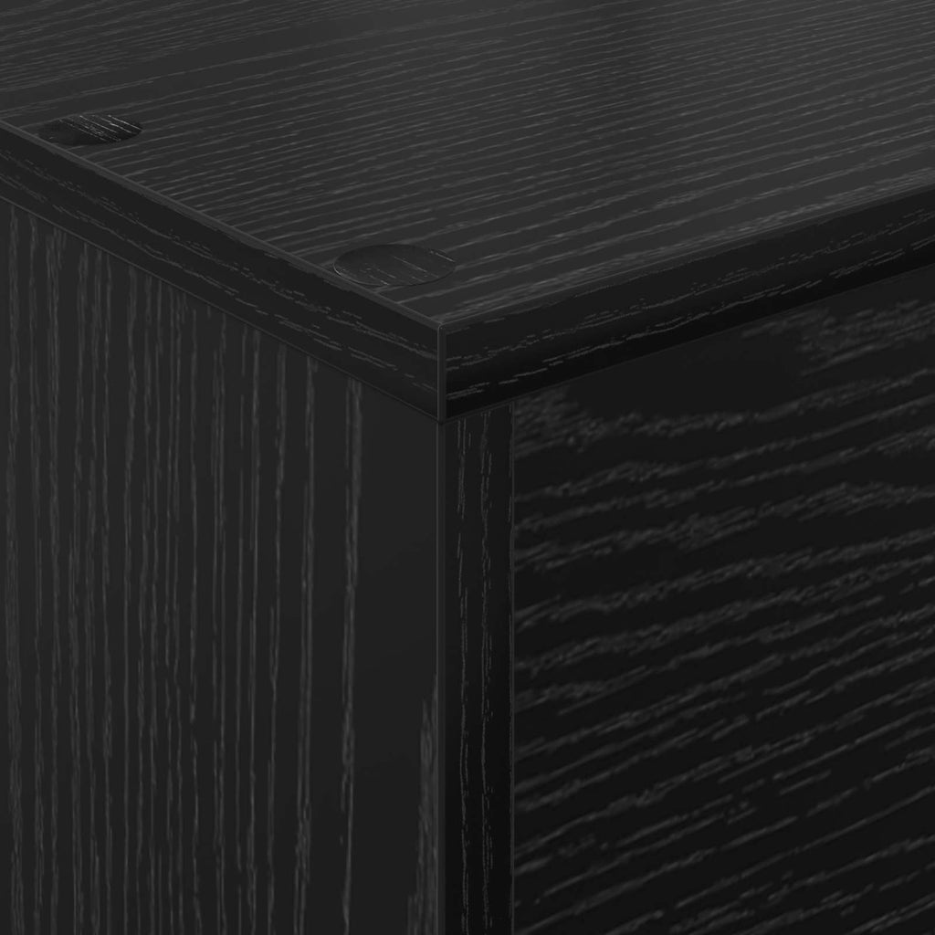 Magazine Rack Black Oak 70 x 41 x 96 cm Engineered Wood