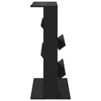Magazine Rack Black Oak 70 x 41 x 96 cm Engineered Wood