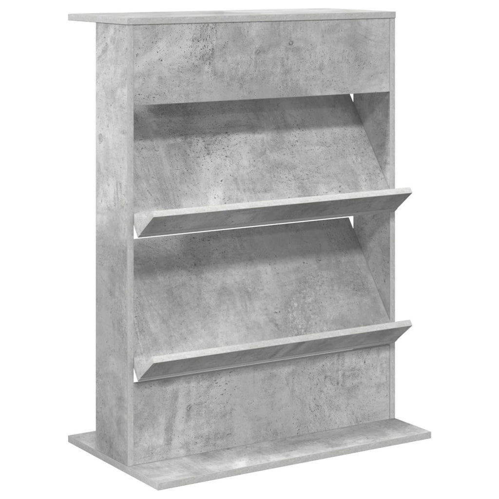 Magazine Rack Concrete Grey 70 x 41 x 96 cm Engineered Wood