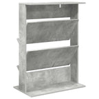 Magazine Rack Concrete Grey 70 x 41 x 96 cm Engineered Wood