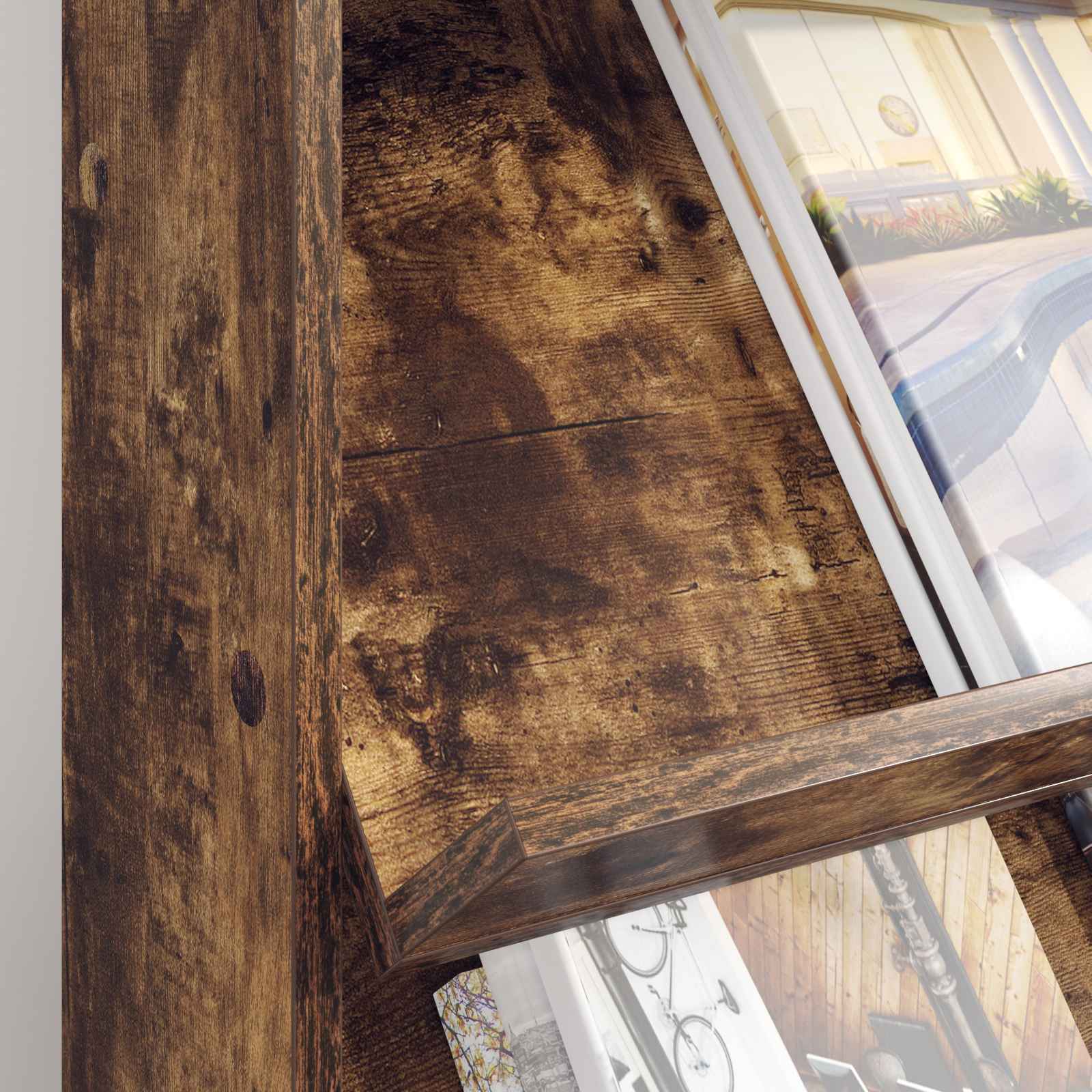 Magazine Rack Smoked Oak 70 x 41 x 96 cm Engineered Wood