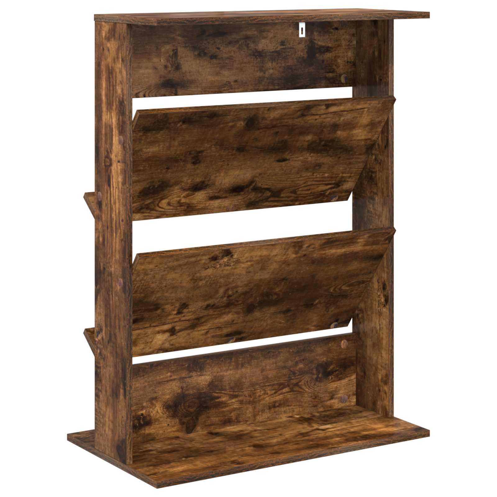 Magazine Rack Smoked Oak 70 x 41 x 96 cm Engineered Wood