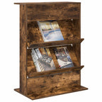 Magazine Rack Smoked Oak 70 x 41 x 96 cm Engineered Wood