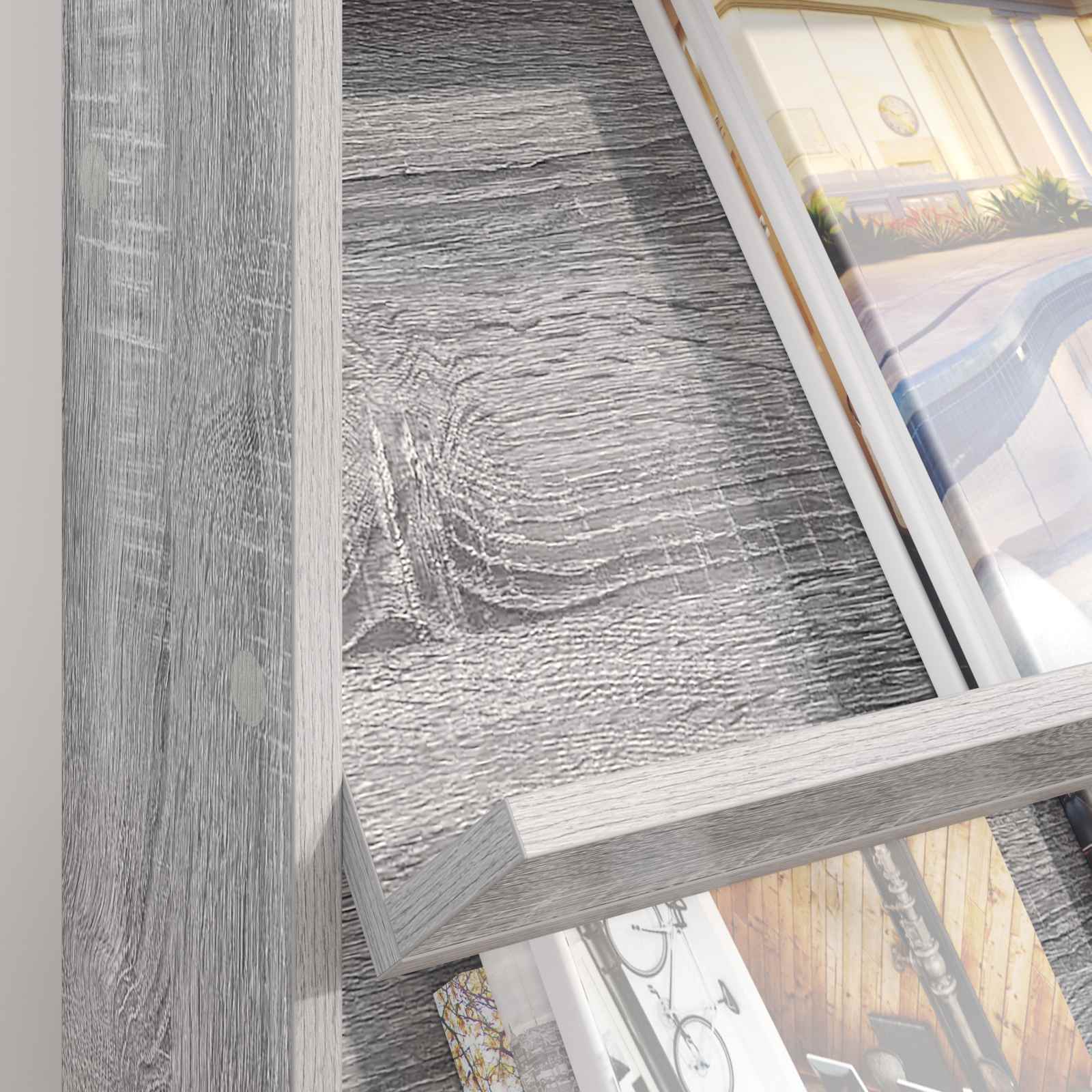 Magazine Rack Grey Sonoma 70 x 41 x 96 cm Engineered Wood