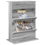 Magazine Rack Grey Sonoma 70 x 41 x 96 cm Engineered Wood