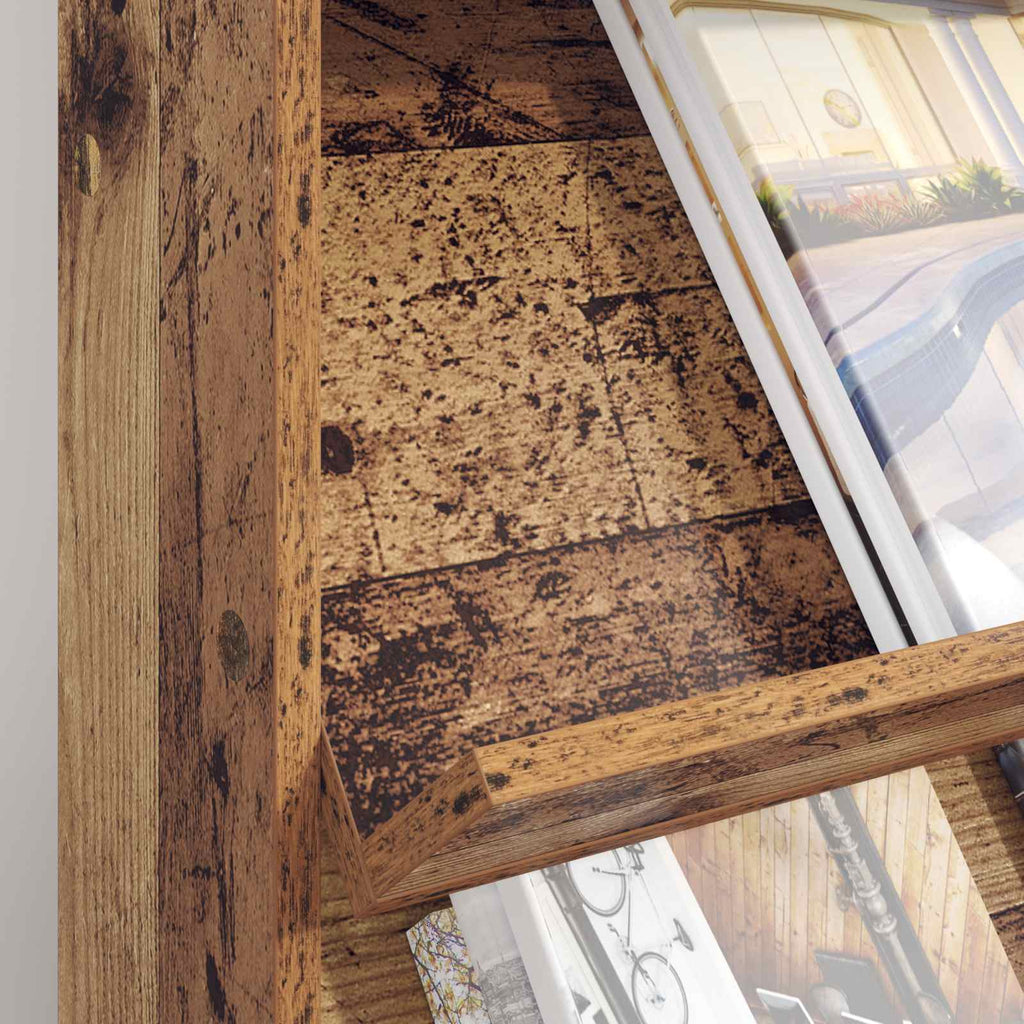 Magazine Rack Old Wood 70 x 41 x 96 cm Engineered Wood