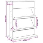 Magazine Rack Artisan Oak 70 x 41 x 96 cm Engineered Wood