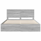Bed Frame Grey Sonoma 180 x 200 cm Solid Pine Wood