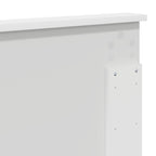 Bed Frame with Headboard White 135 x 190 cm Solid Pine Wood