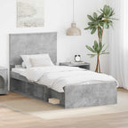 Bed Frame Concerte Grey 100 x 200 cm Solid Pine Wood