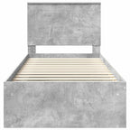 Bed Frame Concerte Grey 100 x 200 cm Solid Pine Wood