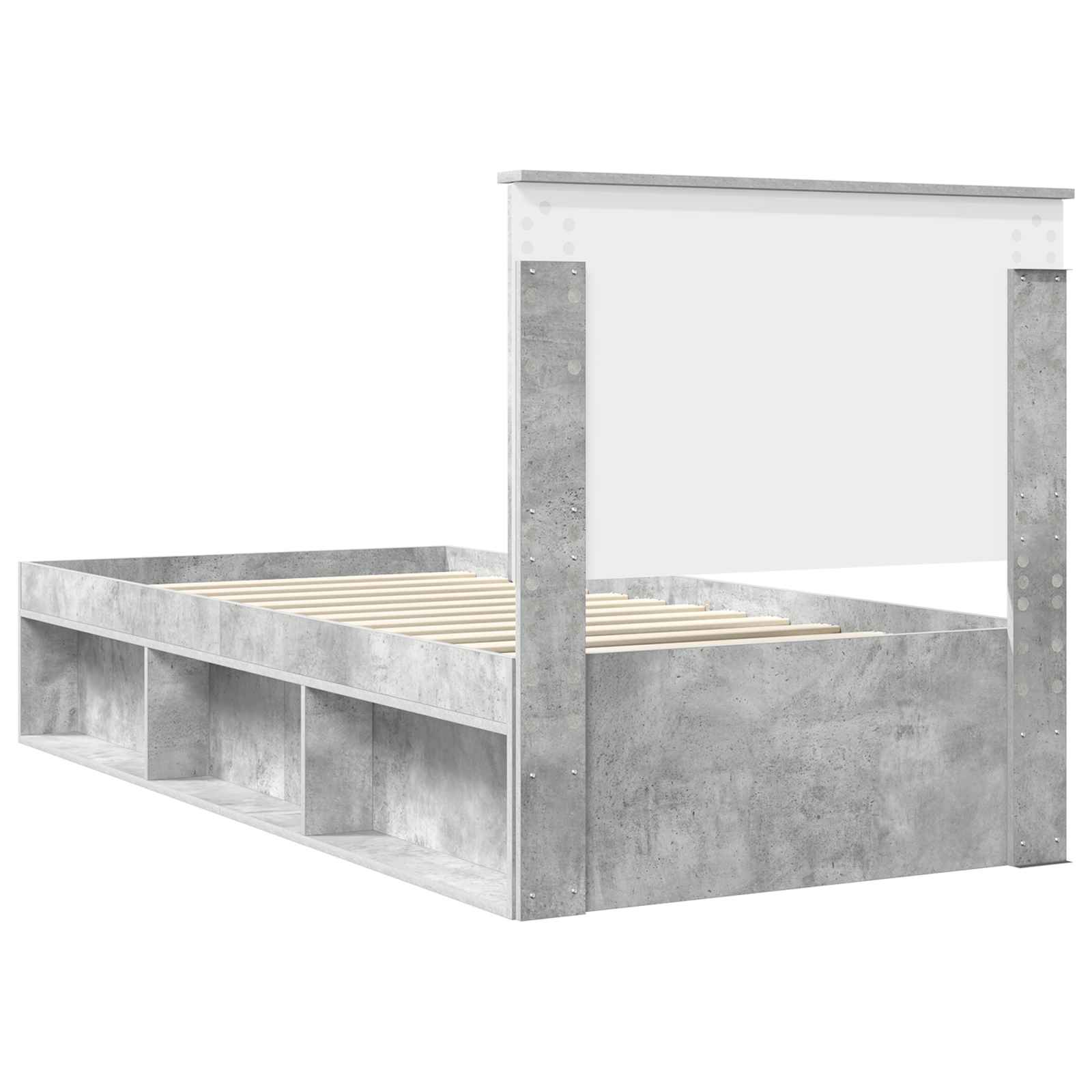 Bed Frame with Headboard Concerte 90 x 200 cm Solid Pine Wood